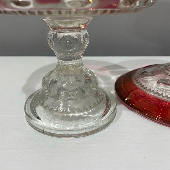 Ruby Depression Glass candy dish - Picture 5 of 5